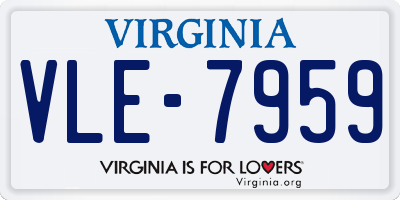 VA license plate VLE7959
