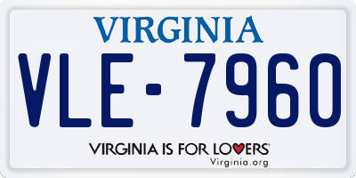 VA license plate VLE7960