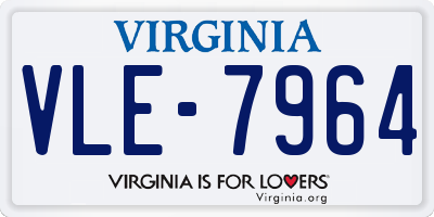 VA license plate VLE7964