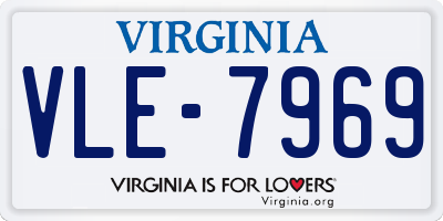 VA license plate VLE7969