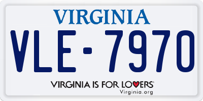 VA license plate VLE7970