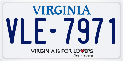 VA license plate VLE7971