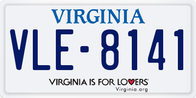 VA license plate VLE8141