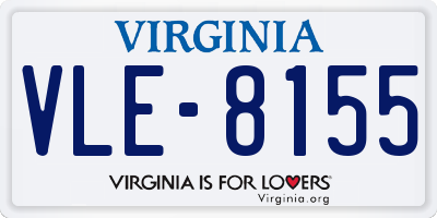 VA license plate VLE8155