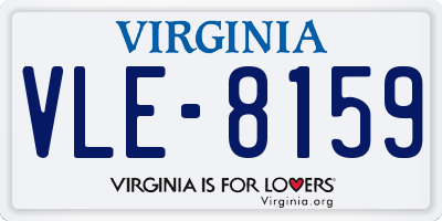 VA license plate VLE8159