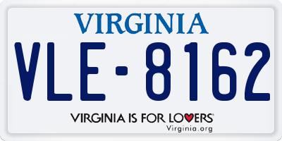VA license plate VLE8162