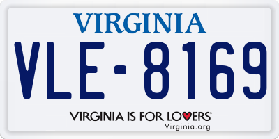 VA license plate VLE8169