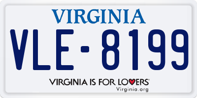 VA license plate VLE8199