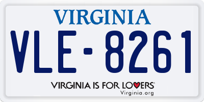 VA license plate VLE8261