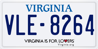VA license plate VLE8264