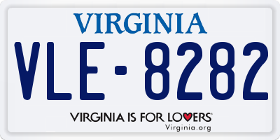 VA license plate VLE8282