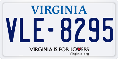 VA license plate VLE8295