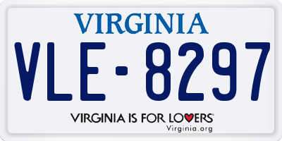 VA license plate VLE8297