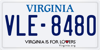 VA license plate VLE8480