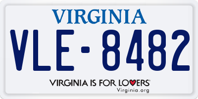 VA license plate VLE8482