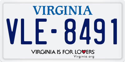VA license plate VLE8491