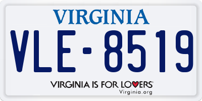 VA license plate VLE8519
