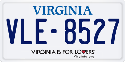 VA license plate VLE8527