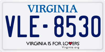 VA license plate VLE8530