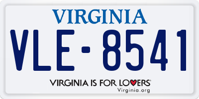 VA license plate VLE8541