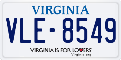 VA license plate VLE8549