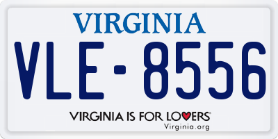 VA license plate VLE8556