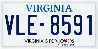 VA license plate VLE8591