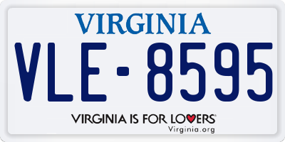VA license plate VLE8595
