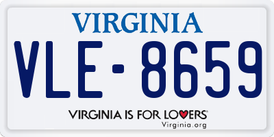VA license plate VLE8659