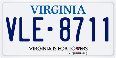 VA license plate VLE8711