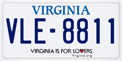 VA license plate VLE8811