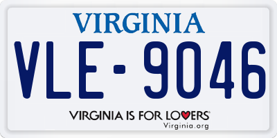 VA license plate VLE9046