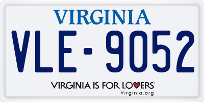 VA license plate VLE9052