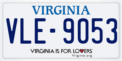 VA license plate VLE9053