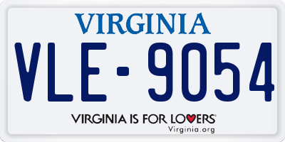 VA license plate VLE9054