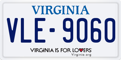 VA license plate VLE9060