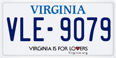VA license plate VLE9079
