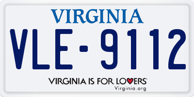 VA license plate VLE9112