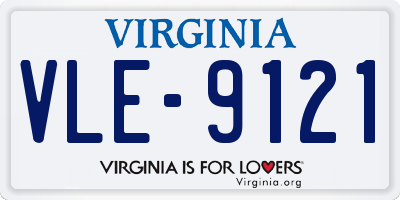 VA license plate VLE9121