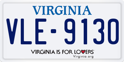 VA license plate VLE9130