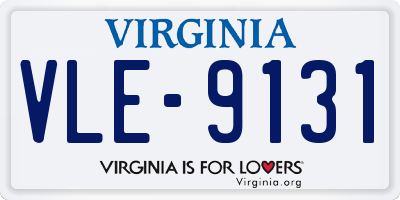 VA license plate VLE9131