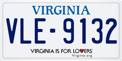 VA license plate VLE9132