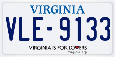 VA license plate VLE9133