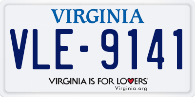 VA license plate VLE9141