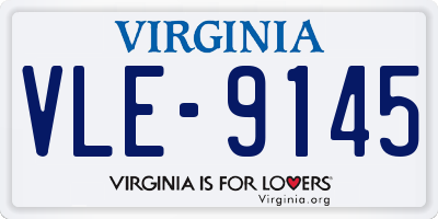 VA license plate VLE9145
