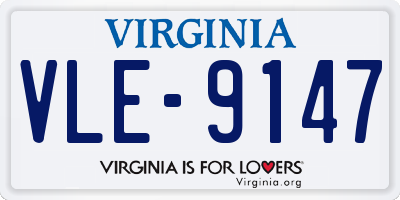 VA license plate VLE9147