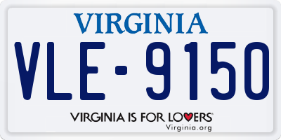 VA license plate VLE9150