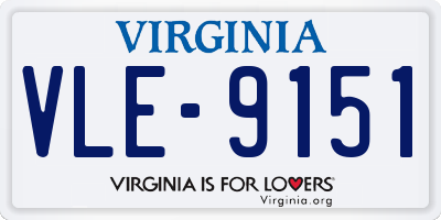VA license plate VLE9151