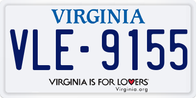 VA license plate VLE9155