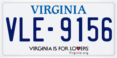 VA license plate VLE9156